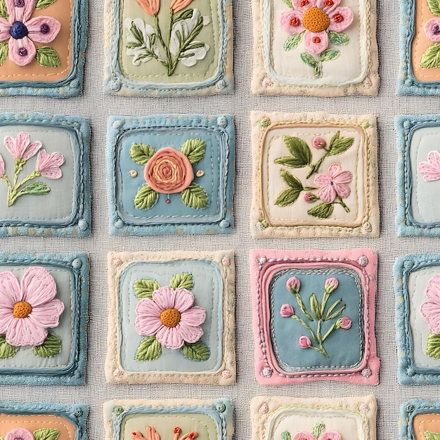 przykładowe hafty na tkaninie